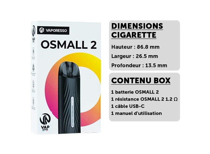 KIT OSMALL 2 VAPORESSO BLACK