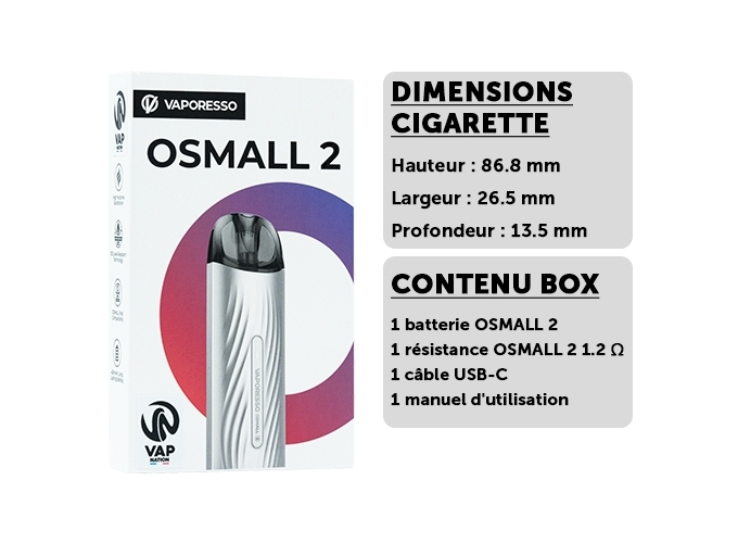 KIT OSMALL 2 VAPORESSO SILVER