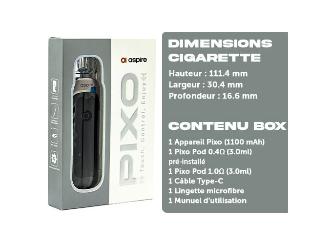 KIT PIXO ASPIRE BEIGE 1100 Mha