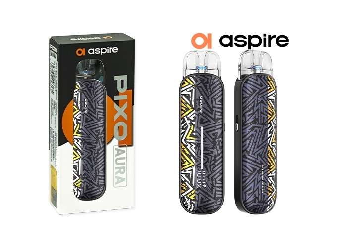 KIT PIXO AURA ASPIRE GRAFITI GREY 1300 Mha