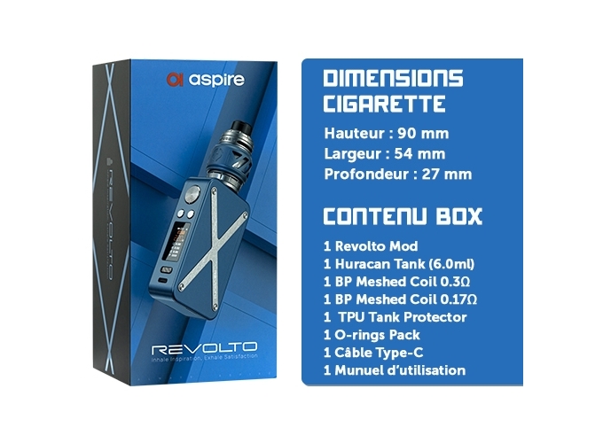 KIT REVOLTO ASPIRE CHROME BLUE