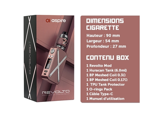 KIT REVOLTO ASPIRE CHROME PINK