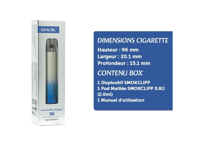 KIT SMOKCLIPP BLEU 600 mah