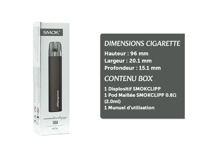 KIT SMOKCLIPP METAL 600 mah