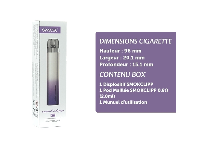 KIT SMOKCLIPP VIOLET 600 mah