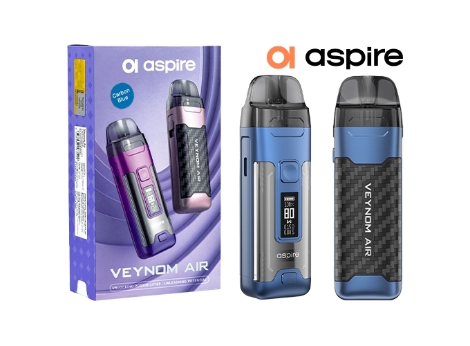 KIT VEYNOM AIR ASPIRE CARBON BLUE 2800 mha