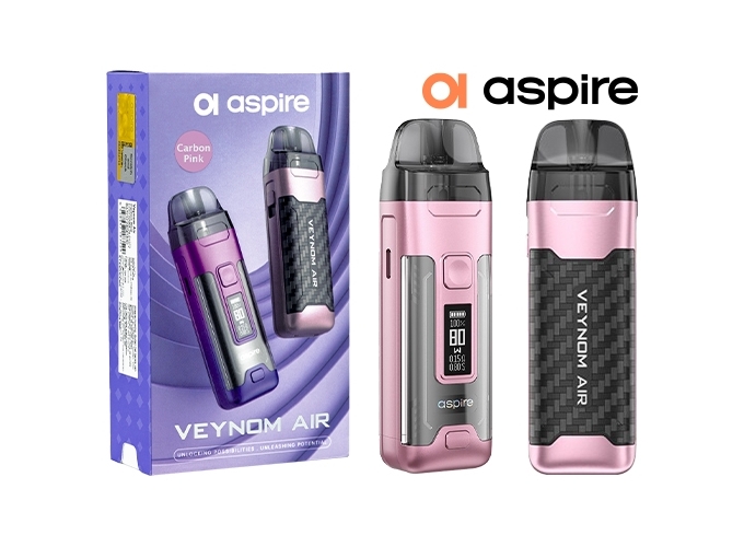 KIT VEYNOM AIR ASPIRE CARBON ROSE 2800 mha