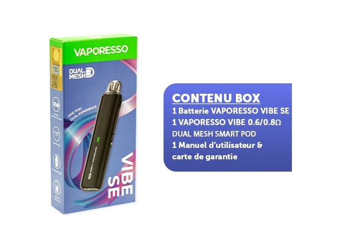 KIT VIBE SE VAPORESSO 1100 MHA NOIRE
