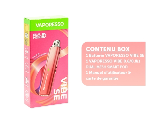 KIT VIBE SE VAPORESSO 1100 MHA ROUGE