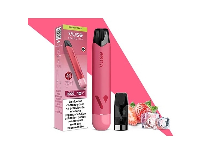 KIT VUSE RELOAD PEN 1000 FRAISE ICE 10 MG