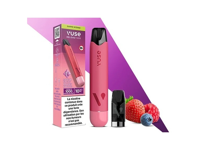KIT VUSE RELOAD PEN 1000 FRUIT ROUGE INTENSE 10 MG