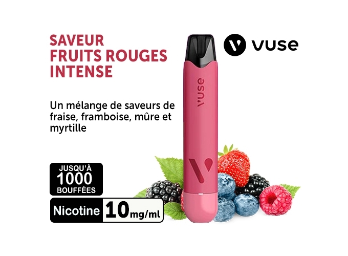KIT VUSE RELOAD PEN 1000 FRUIT ROUGE INTENSE 10 MG