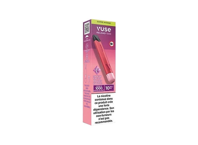KIT VUSE RELOAD PEN 1000 FRUIT ROUGE INTENSE 10 MG