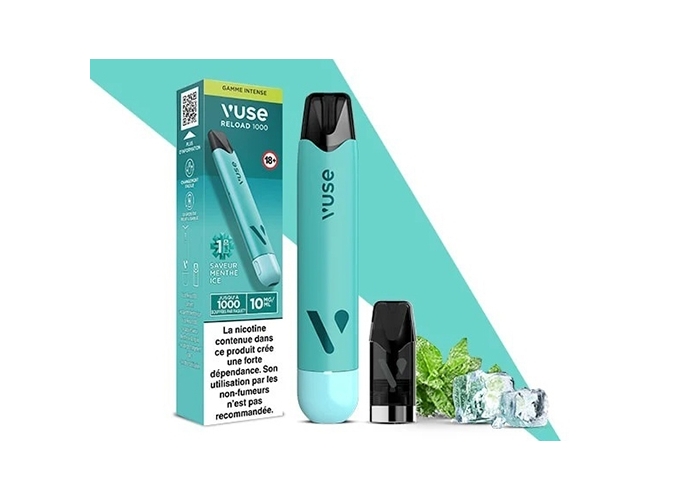 KIT VUSE RELOAD PEN 1000 MENTHE ICE 10 MG