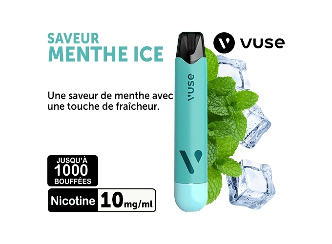 KIT VUSE RELOAD PEN 1000 MENTHE ICE 10 MG