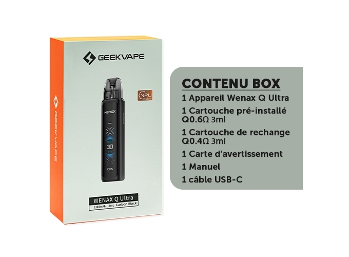 KIT WENAX Q ULTRA 1300 mha CARBON BLACK