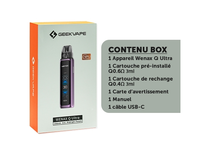 KIT WENAX Q ULTRA 1300 mha MIDNIGHT PURPLE