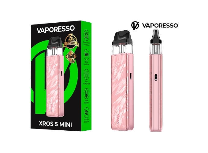 KIT XROS 5 MINI VAPORESSO 1500 Mha ROSE