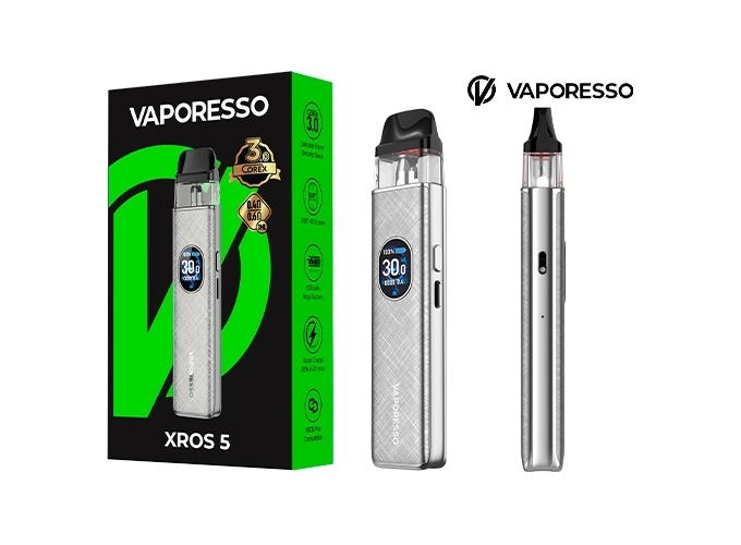 KIT XROS 5  VAPORESSO 1500 Mha SILVER