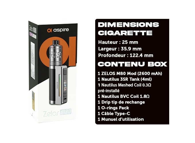 KIT ZELOS M80 BLACK SILVER