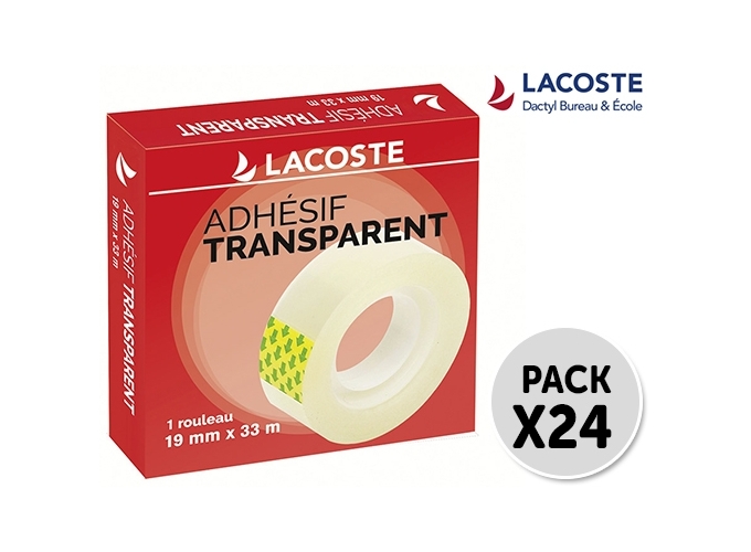 LACOSTE RLX ADHESIF TRANSP. 19MMX33M FL (24)