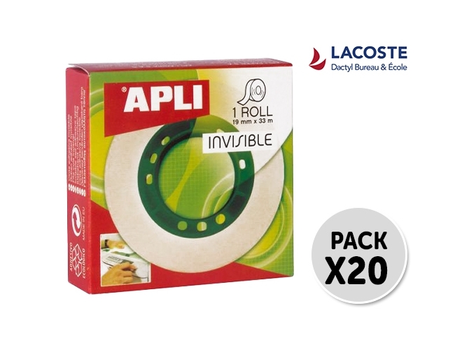 LACOSTE ROULEAU ADHESIF INVISIBLE 19MMX33M (24)