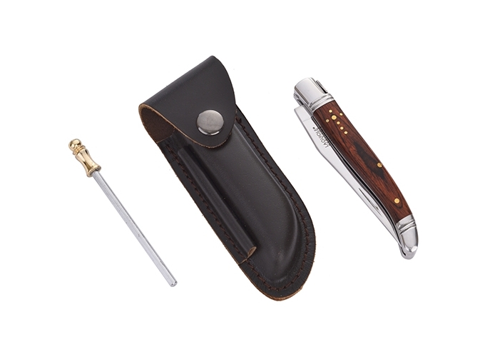 LAGUIOLE COUTEAU PLIANT   ETUI   AIGUISEUR (1)