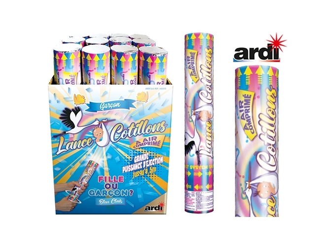 LANCE-COTILLONS 30cm BABY SHOWER GARCON (12 pcs)