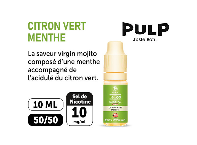 LE POD CITRON VERT MENTHE 10 ML  10 MG ML