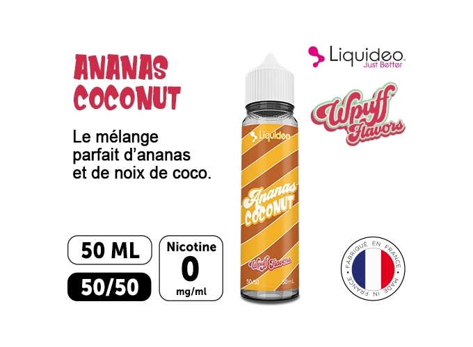 LIQUIDEO WPUFF ANANAS COCO 00 MG ML  50 ML