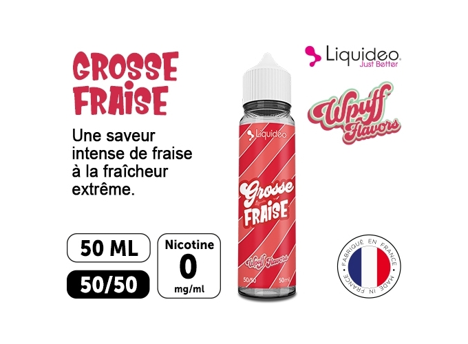 LIQUIDEO WPUFF GROSSE FRAISE 00 MG ML  50 ML