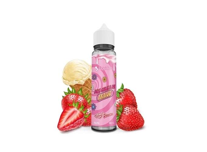 LIQUIDEO WPUFF ICE CREAM FRAISE 00 MG ML  50 ML