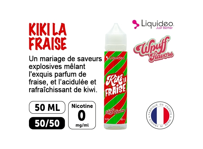 LIQUIDEO WPUFF KIKI FRAISE 00 MG ML  50 ML