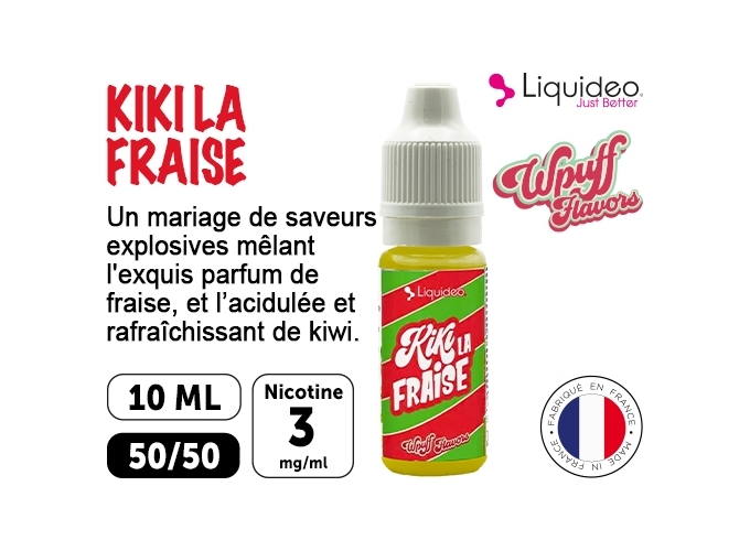 LIQUIDEO WPUFF KIKI FRAISE 03 MG ML  10 ML