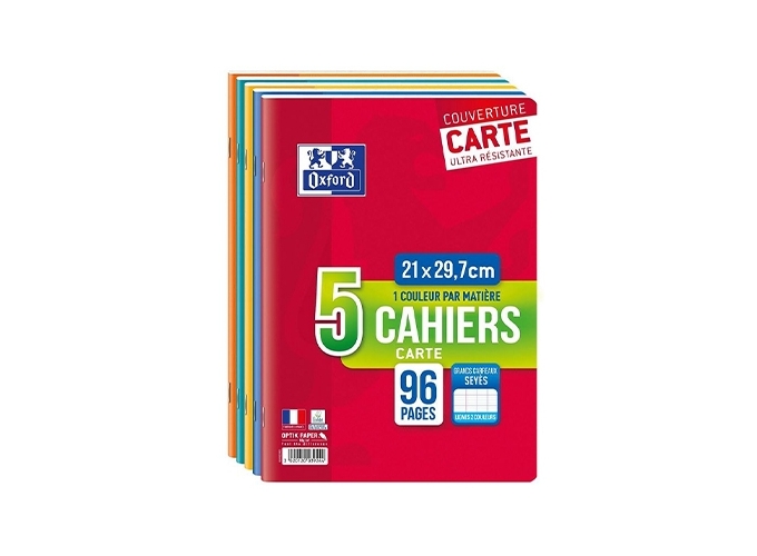 LOT 5 CAHIERS OXFORD PIQURE 210X297 SEYES 96P