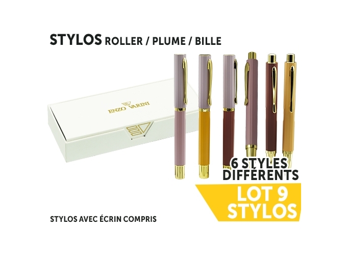 LOT 9 STYLOS CERAMIQUE ASSORTIS ENZO (1)