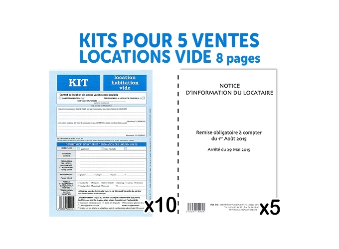LOT DE 10 KITS HABITATION VIDE 8P   5 NOTICES (1)