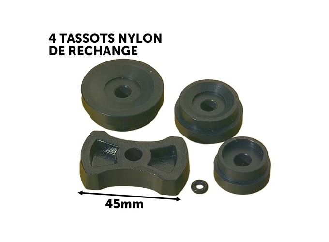 *LOT DE 4 TASSOTS NYLON DE RECHANGE potence (1)