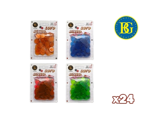 LOTO 100 JETONS MAGNETIQUES 4A (24)