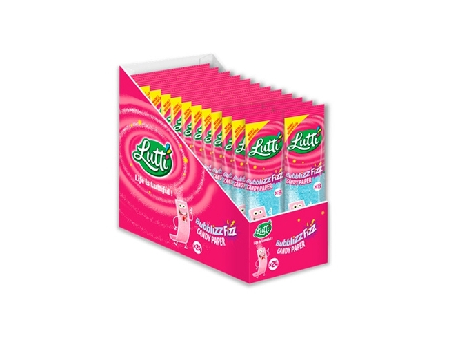 LUTTI BUBBLIZ FIZZ CANDY PAPER 15G (CART.24)