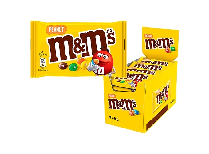 M M'S CACAHUETES SACHET 45g (BTE.36)