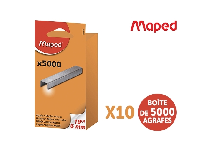 MAPED BTE 5000 AGRAFES TYPE SP19 1 4 - 6mm (10)