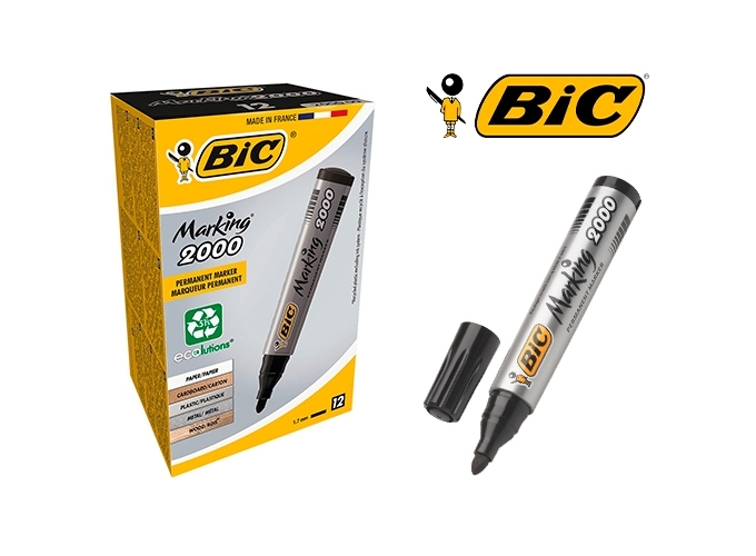 MARQUEUR BIC MARKING 2000 PTE OGIVE NOIR (12)