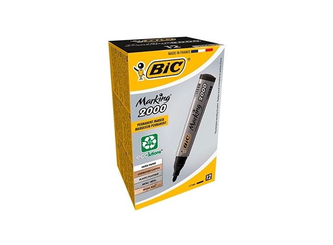 MARQUEUR BIC MARKING 2000 PTE OGIVE NOIR (12)