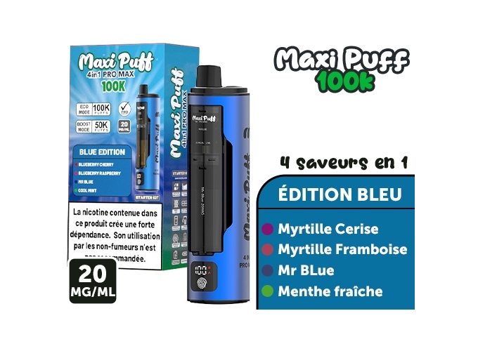 MAXI PUFF PRO MAX BLUE EDITION 100 K 20 MG (1)