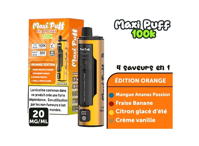 MAXI PUFF PRO MAX ORANGE EDITION 100 K 20 MG (1)