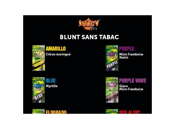 MENU SAVEUR BLUNT