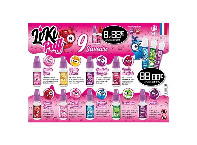 MENU SAVEUR DES E-LIQUIDES LIKKI PUFF