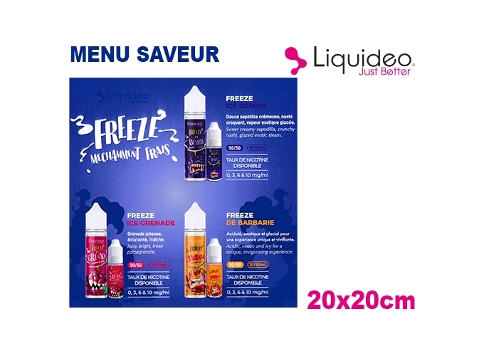 MENU SAVEUR FREEZE LIQUIDEO
