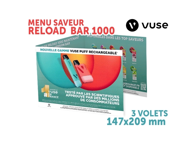 MENU SAVEUR RELOAD BAR 1000